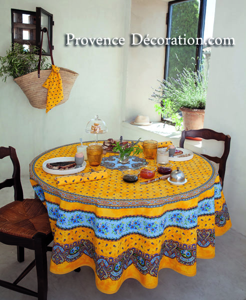 Round Tablecloth coated or cotton Marat d'Avignon Tradition Y Round Tablecloth coated or cotton Marat d'Avignon Tradition Y